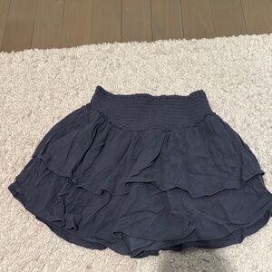 Elegant Black Ruffled Skirt